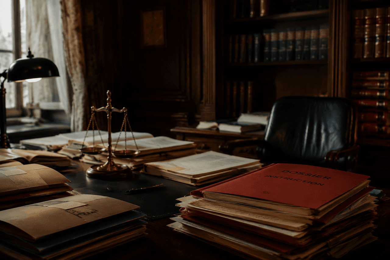 Cabinet de juge d'instruction parisien — procédure de mise en examen en droit pénal